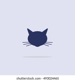 Icon silhouette of cat's head.