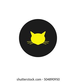 Icon silhouette of cat's head.
