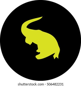 icon, silhouette of a crocodile
