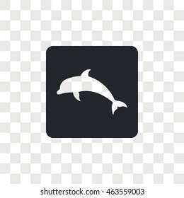 Icon, silhouette dolphin.