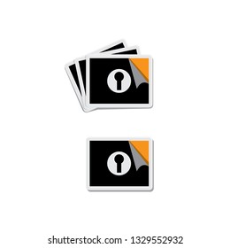 an icon silhouette of image protection