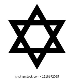 icon silhouette jewish star