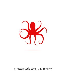 Icon silhouette of an octopus.