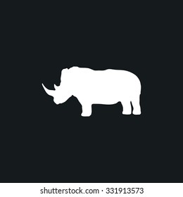 Icon, silhouette of a rhinoceros.