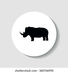 Icon, silhouette of a rhinoceros.