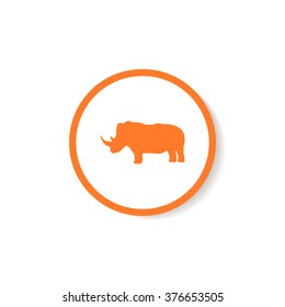 Icon, silhouette of a rhinoceros.