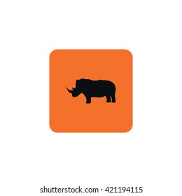 Icon, silhouette of a rhinoceros.