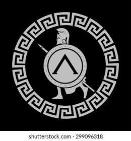 icon silhouette of the Spartan soldier