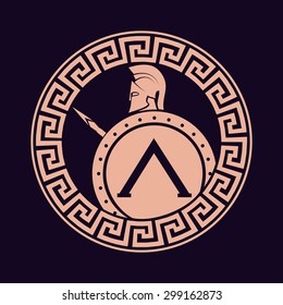 icon silhouette of the Spartan soldier