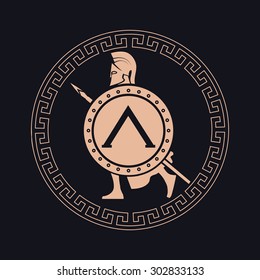 icon silhouette of the Spartan soldier