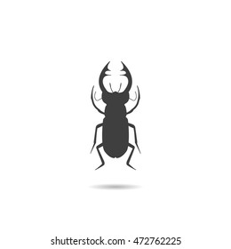 Icon, Silhouette of a stag beetle.