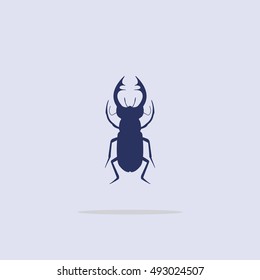 Icon, Silhouette of a stag beetle.