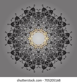 Icon silhouette. Symbol of celebration. Vector illustration. Snowflake winter isolated on gray background. For Christmas design. New Year sign.
