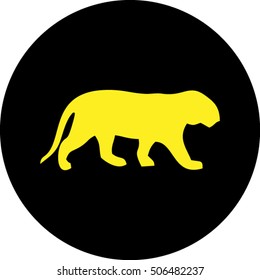 icon, silhouette of a tiger