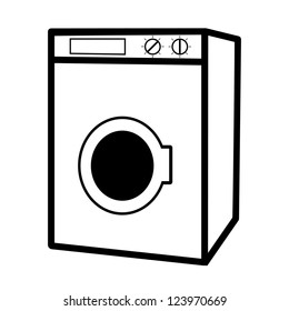 An icon in the silhouette washing machine