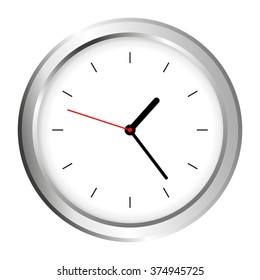 Icon of a silver metal wall clock