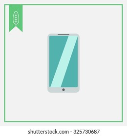 Icon of silver smartphone