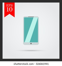 Icon of silver smartphone