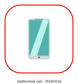 Icon of silver smartphone