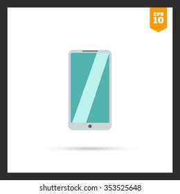 Icon of silver smartphone