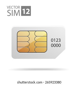 Icon sim card for mobile internet