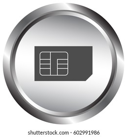  icon of a sim card. Vector illustration