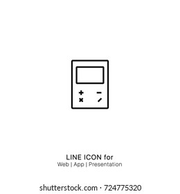 Icon simple calculator graphic design single icon vector