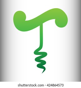 Icon simple corkscrew