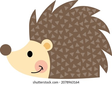 Icon simple of cute hedgehog isolated
