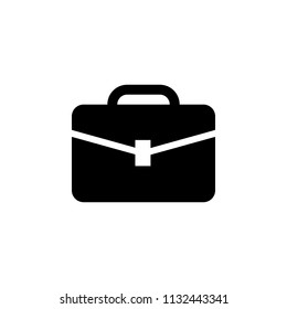 The icon of portfolio, briefcase, schoolbag, brief-bag. Simple flat icon illustration of portfolio, briefcase, schoolbag, brief-bag for a website or mobile application on white background