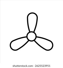 Icono de contorno simple de un ventilador.