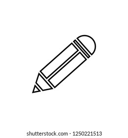 pencil, style icon. Simple outline vector of Education set for UI and UX, website or mobile application