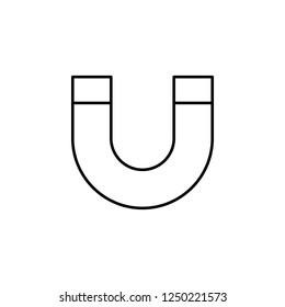 magnet, loadstone, lode icon. Simple outline vector of Education set for UI and UX, website or mobile application