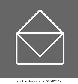 icon simple paper envelope for letters. a picture for the website . marking of incoming correspondence. sending letters in the office.