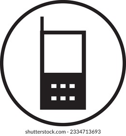 icono teléfono simple para comunicación