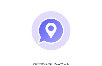 icono Pin simple, ubicación de punto de logotipo Diseño de símbolo de ilustración vector