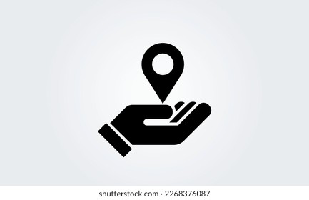 icono Pin simple, ubicación de punto de logotipo Diseño de símbolo de ilustración vector