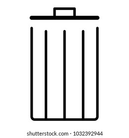 The icon of a simple trash can - vector