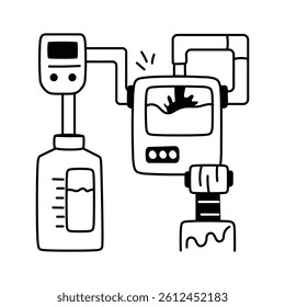 Icon of a simplified milk manufacturing process