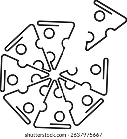 
An icon is a simplified and stylized visual representation of an object, concept, or action, usually designed to be easily recognizable and intuitive. pizza icon