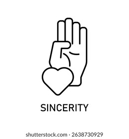 Icon a sincerity, isolated against a clean background.