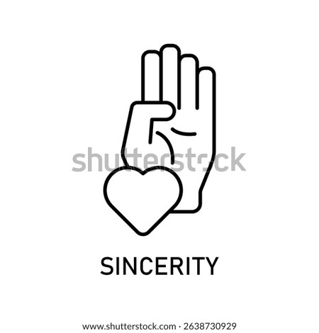 Icon a sincerity, isolated against a clean background.