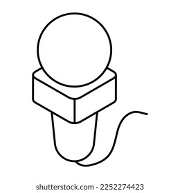         Icon of singing mic in linear design