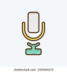 Icon Singing. suitable for education symbol. flat style. simple design editable. design template vector. simple illustration
