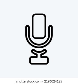 Icon Singing. suitable for education symbol. line style. simple design editable. design template vector. simple illustration