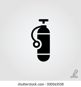 Icon of single scuba diving cylinder silhouette