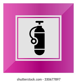Icon of single scuba diving cylinder silhouette