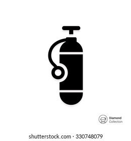 Icon of single scuba diving cylinder silhouette