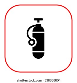 Icon of single scuba diving cylinder silhouette