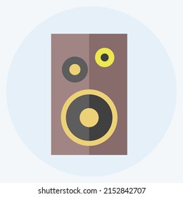 Icono Altavoz único. adecuado para el símbolo musical. estilo plano. diseño simple editable. vector de plantilla de diseño. ilustración de símbolo simple